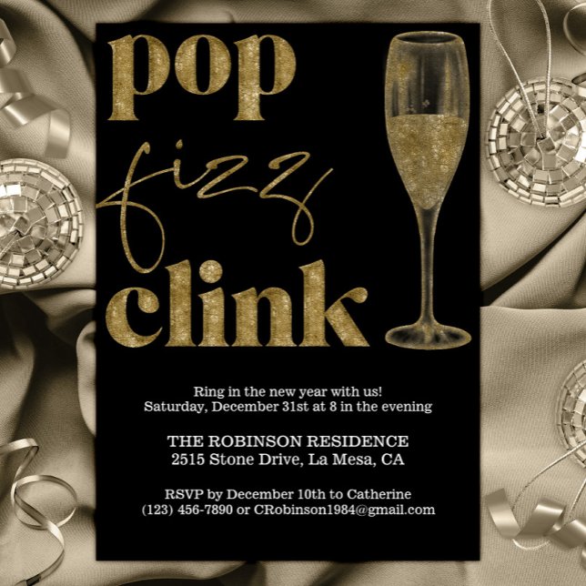 Convites Festa de Ano Novo e Dourada Sapatinhos (Criador carregado)