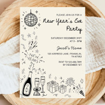 Festa de Ano Novo e Véspera de Ano Novo com Rabisc
