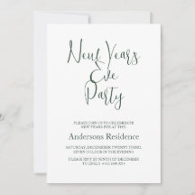 Festa de Ano Novo Verde Simples