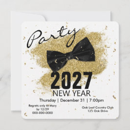 Convites Festa de Anos novos Black Tie 2026