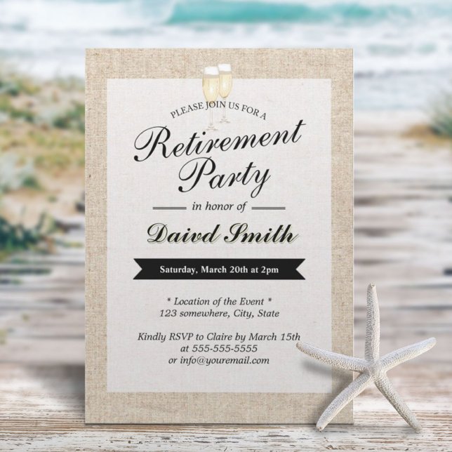 Convites Festa de aposentadoria apóia burcolo russo (Criador carregado)