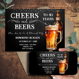 Convites Festa de Aposentadoria Cheer e Cervejas Rústica