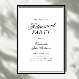 Convites Festa de Aposentadoria com Elegância Moderna em Le