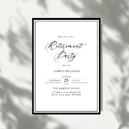 Convites Festa de Aposentadoria com Elegância Moderna em Le