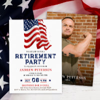 Festa de Aposentadoria com Foto de Bandeira dos EU