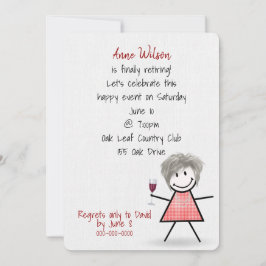 Convites Festa de aposentadoria com vinho