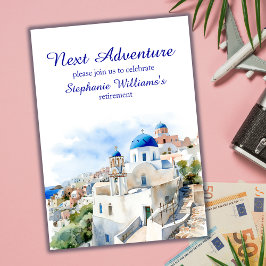 Convites Festa de aposentadoria da ilha de destino Grécia