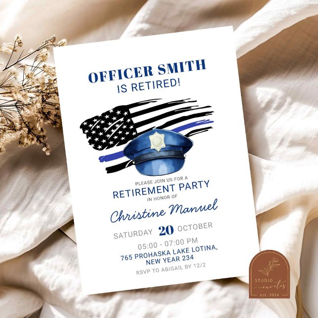Convites Festa de Aposentadoria da Polícia (Criador carregado)