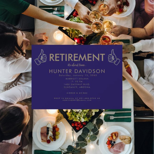 Convites Festa de aposentadoria de Marinho "Já passou da ho (Criador carregado)