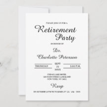 Festa de Aposentadoria de Médico Preto e Branco Mi
