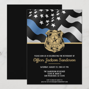 Convites Festa de Aposentadoria de Oficial de Polícia