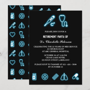 Convites Festa de Aposentadoria do Médico Elemento Médico A