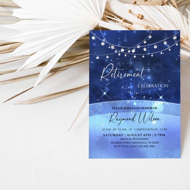 Convites Festa de aposentadoria do médico noturno pacífico (Criador carregado)