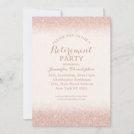Convites Festa de Aposentadoria em Rose Gold
