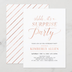 Convites Festa de Aposentadoria Surpresa Simples Moderna em