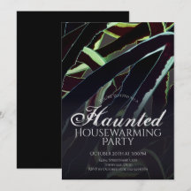 Festa de Aquecimento de Casa Assombrada Preta Verd