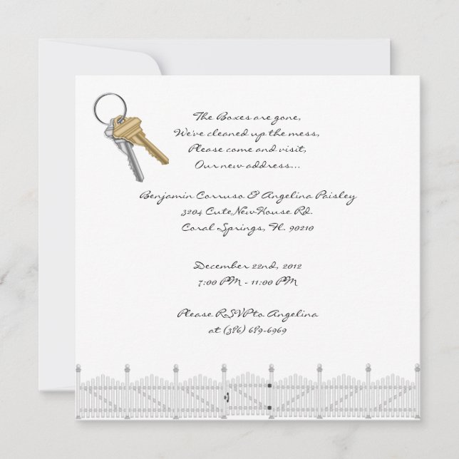 Convites Festa de Aquecimento de Casa Fácil, Fácil (Frente)