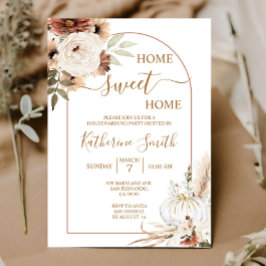 Convites Festa de Aquecimento Familiar Arch Flora Boho Pump