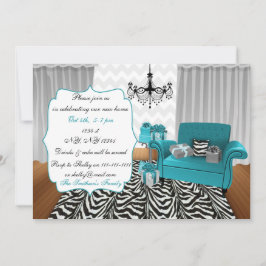 Convites Festa de Aquecimento Familiar de Mobiliário Modern