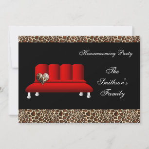 Convites Festa de Aquecimento Familiar de Mobiliário Modern