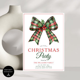 Convites Festa de Árvore de Natal de Script de Arco de Coqu