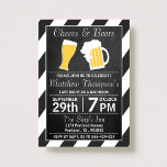 Convites Festa de Bachelor Chalkboard<br><div class="desc">Saúde e Cervejas Convocações para o Qualkboard Party.</div>