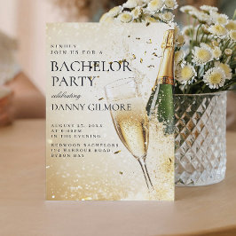 Convites Festa de Bachelor Simples e Elegante