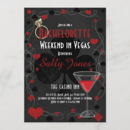 Convites Festa de Bachelorette Weekend Las Vegas