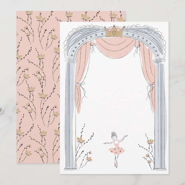 Convites Festa de Balé do DIY Vazio (Frente/Verso)