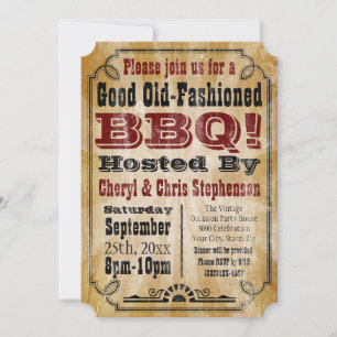 Convites Festa de Barbeque, CHURRASCO Russo, Antiga Moda