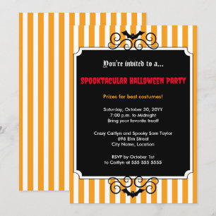 Convites Festa de Batty Halloween