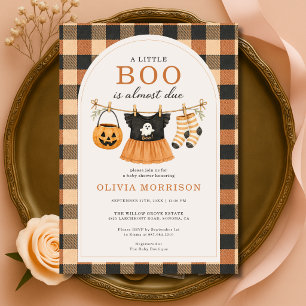 Convites Festa de Bebê da Menina Little Boo no Halloween co