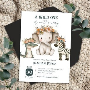 Convites Festa de Bebê Floral Boho Wild One