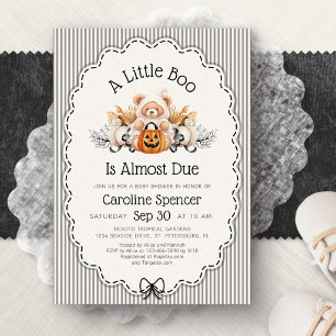 Convites Festa de Bebê Little Boo Ghost Halloween