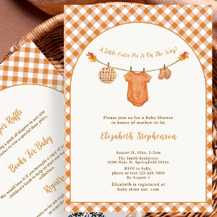 Convites Festa de Bebê Little Cutie Pie Gingham Corda de Ro