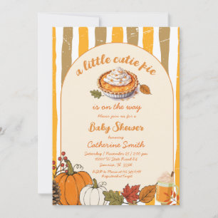 Convites Festa de Bebê Little Cutie Pumpkin Pie Outono