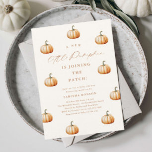 Convites Festa de Bebê Little Pumpkin Patch Outono