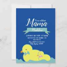 Festa de Bebê Patos Fofos Amarelos Azuis e Rosas