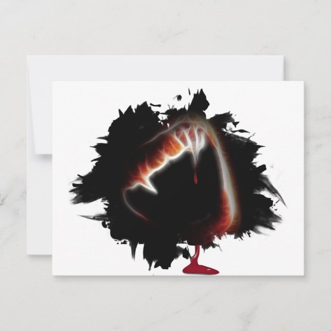 Convites Festa de Beijo da Morte de Vampiro (Frente)