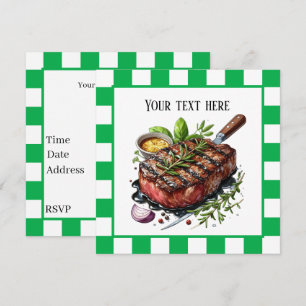 Convites Festa de bife de CHURRASCO