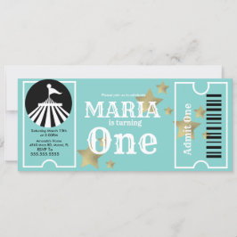 Convites Festa de Bilhete de Aniversário do Circo Moderno