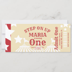 Convites Festa de Bilhete de Aniversário do Circo Moderno