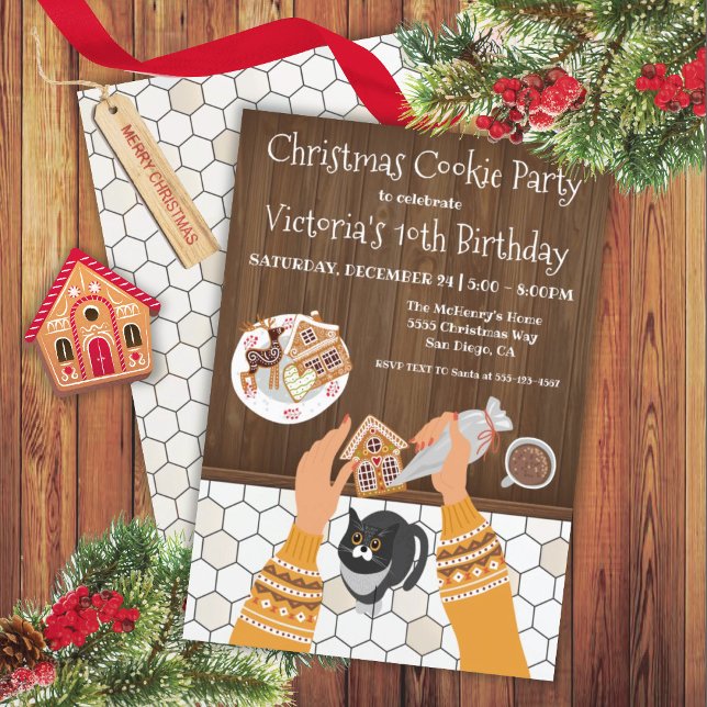 Convites Festa de Biscoitos de Natal com fazer (Criador carregado)