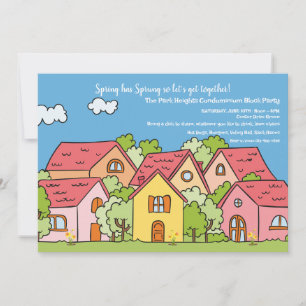 Convites Festa de Bloco de Vizinhança primavera