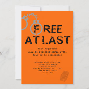 Convites Festa de boas-vindas da prisão