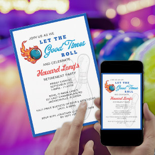 Convites Festa de Boliche Deixe os Bons Momentos Rolarem