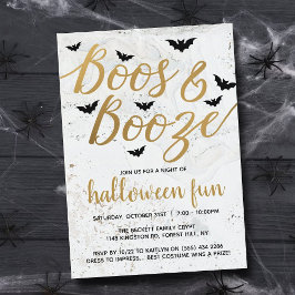 Convites Festa de Boos e Booze Halloween