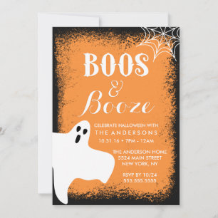 Convites Festa de Boos e Booze Halloween
