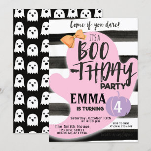Convites Festa de Boothday do Pastel Ghost Halloween Aniver