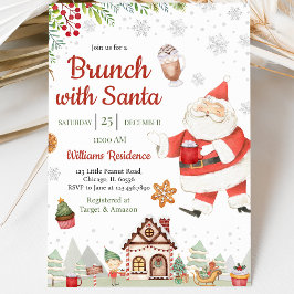 Convites Festa de Brunch com Papai Noel